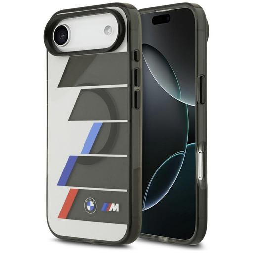 iPhone 17 Air BMW M IML fém gombok trikolor vonalak MagSafe tok tok antracit iPhone 17 Air BMW M IML fém gombok trikolor vonalak MagSafe tok tok antracit