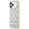  iPhone 17 Pro Max DKNY Kockás Nyomtatott Csíkokkal bézs tok - 0. kép
