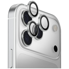 iPhone 17 Pro / iPhone 17 Pro Max Ezüst Uniq Optix alumínium kamera lencsevédő alkalmazóval, üvegfólia