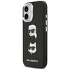  iPhone 17 Karl Lagerfeld FW Grained Karl & Choupette Heads Pins & Logo fekete tok - 0. kép