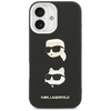  iPhone 17 Karl Lagerfeld FW Grained Karl & Choupette Heads Pins & Logo fekete tok - 1. kép