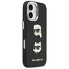  iPhone 17 Karl Lagerfeld FW Grained Karl & Choupette Heads Pins & Logo fekete tok - 2. kép