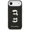 iPhone 17 Air Karl Lagerfeld FW Grained Karl & Choupette Fej Párnák és Logó Fekete tok - 1. kép