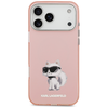  iPhone 17 Pro Karl Lagerfeld IML Aquarelle Choupette & Logo MagSafe rózsaszín tok - 1. kép