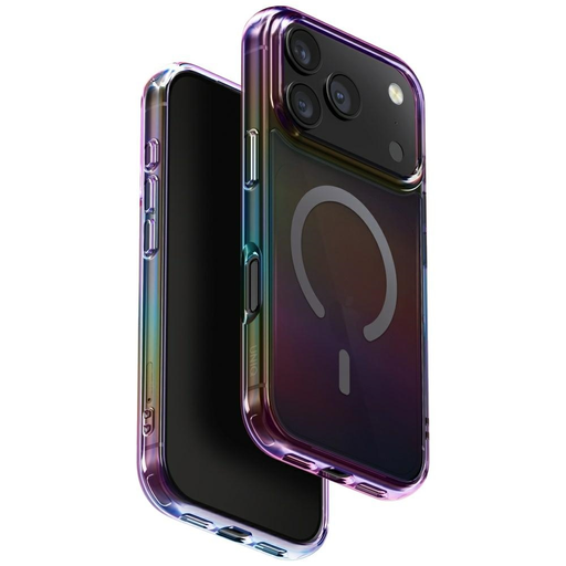  iPhone 17 Pro Többszínű Uniq Iridescia tok Magclick töltéssel