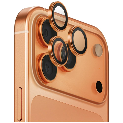  iPhone 17 Pro / iPhone 17 Pro Max Uniq Optix Alumínium Kamera Lencsevédő Applikátorral - Réz, üvegfólia