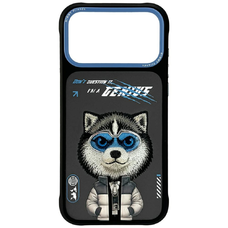  iPhone 17 Pro Fekete Nimmy Cool&Cute 2.0 Farkas tok