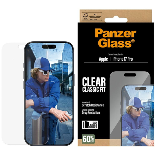 iPhone 17 Pro PanzerGlass Classic Fit EasyAligner Edzett Üveg Üvegfólia  iPhone 17 Pro PanzerGlass Classic Fit EasyAligner Edzett Üveg Üvegfólia