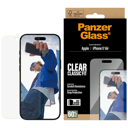 iPhone 17 Air PanzerGlass Classic Fit EasyAligner Edzett Üveg üvegfólia  iPhone 17 Air PanzerGlass Classic Fit EasyAligner Edzett Üveg üvegfólia