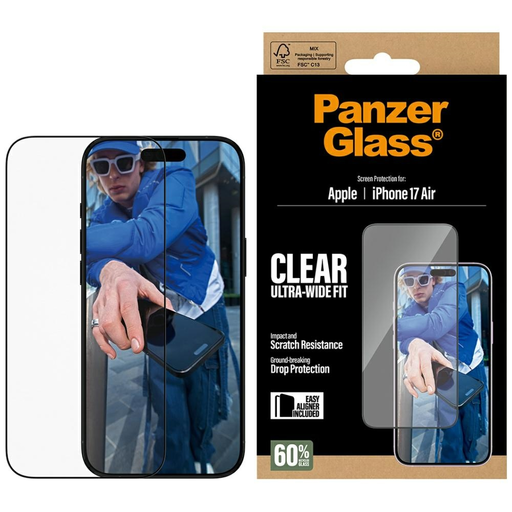 PanzerGlass Ultra-Wide Fit EasyAligner edzett üveg iPhone Air üvegfólia PanzerGlass Ultra-Wide Fit EasyAligner edzett üveg iPhone Air üvegfólia