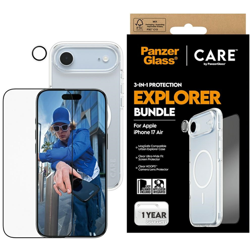 CARE by PanzerGlass Flagship Explorer 3 az 1-ben tok + üvegfólia + lencsevédelem iPhone Air tok CARE by PanzerGlass Flagship Explorer 3 az 1-ben tok + üvegfólia + lencsevédelem iPhone Air tok