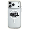  iPhone 17 Pro Max Átlátszó Karl Lagerfeld IML Glitter Karl & Choupette Sketch Logo MagSafe tok - 2. kép