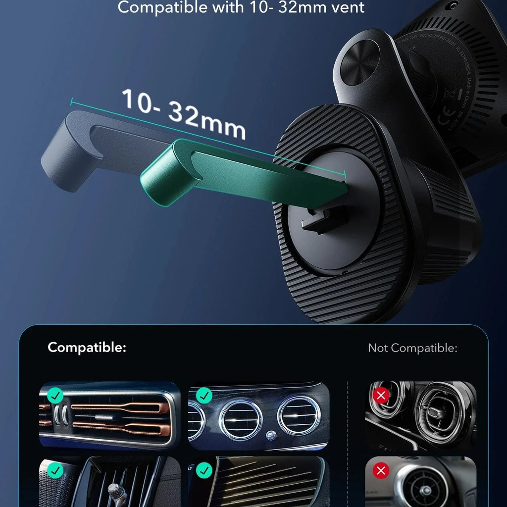 Szellőzőre erősíthető Magsafe telefontartó ESR Autós tartó OmniLock (2B52301) - 8