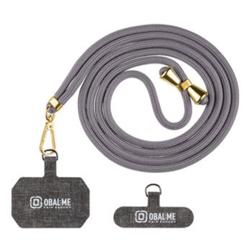 OBAL:ME NeckTag Allure Rope mobiltelefonhoz - Sötétszürke nyakpánt OBAL:ME NeckTag Allure Rope mobiltelefonhoz - Sötétszürke nyakpánt