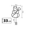 HOME KID507BWW hóember ablakdísz, 35 db melegfehér LED, időzítő, elemes, beltéri kivitel - 4. kép