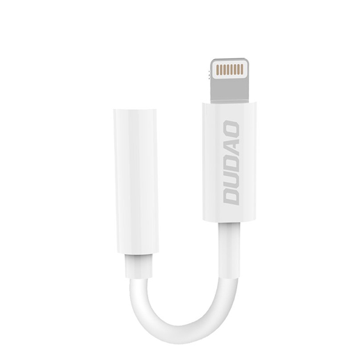 Dudao audio adapter headphone adapter from Lightning to 3.5 mm mini jack white (L16i white) Dudao audio adapter headphone adapter from Lightning to 3.5 mm mini jack white (L16i white)
