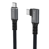 Wozinsky WPS2-UY41S USB-C Thunderbolt 4 240W derékszögű kábel 2m - Fekete - 1. kép