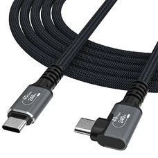 Wozinsky WPS2-UY41S USB-C Thunderbolt 4 240W derékszögű kábel 2m - Fekete