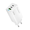 Wozinsky GaN 65W Töltő 2xUSB-C USB Porttal és 65W CC Kábellel - Fehér - 0. kép