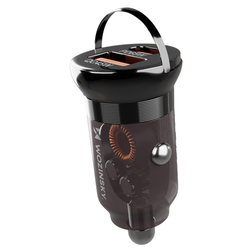 Wozinsky 65W autós töltő USB-C PD 65W / USB-A 45W QC 3.0 - Fekete