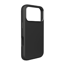  iPhone 17 Pro Max Fekete Pure Icon Mag Pro Folyékony Szilikon tok, MagSafe kompatibilis, kamera védelemmel és alumínium gombokkal