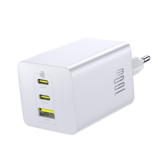 Baseus EnerFill FE11 2 x USB-C / USB-A 100W fali töltő - Fehér