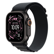 Apple Watch Ultra 3 Cellular 49mm Black Titanium Case with Black Alpine Loop - Medium