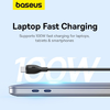USB-C to USB-C Kábel Baseus Pudding, 100W, 5A, 2m, Fekete P10355702111-01 - 2. kép