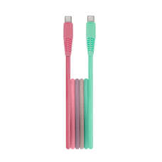Setty USB-C - USB-C 1,5 m 3A KGC-C-1.5320 türkiz-rózsaszín átmenetes