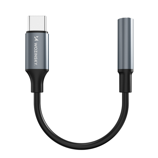 Wozinsky WACM-01 USB-C Adapter - 3.5mm Mini Jack - Fekete Wozinsky WACM-01 USB-C Adapter - 3.5mm Mini Jack - Fekete