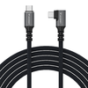 Wozinsky WPS1-UY41S USB-C Thunderbolt 4 240W Angled Cable 1.5m 4K - Black - 0. kép