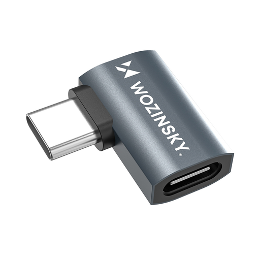 Wozinsky WPKB-01 oldalsó szögletes adapter USB-C - USB-C 40Gb/s 240W 8K OTG - szürke Wozinsky WPKB-01 oldalsó szögletes adapter USB-C - USB-C 40Gb/s 240W 8K OTG - szürke