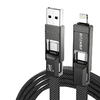 BlitzWolf BW-HDC7 4 az 1-ben USB-C+USB+Lightning kábel 240W 1,2m (fekete) - 0. kép BlitzWolf BW-HDC7 4 az 1-ben USB-C+USB+Lightning kábel 240W 1,2m (fekete) - 0. kép