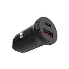 Autós töltő FIXED (FIXCC20N-CU-BK) - USB, Type-C, 20W, PD3.0, 12V/24V, Univerzális - Fekete