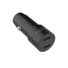 Autós töltő Fixed (FIXCC65-CC-BK) - 2x Type-C, 65W, PD3.0, 12V/24V, Univerzális - Fekete