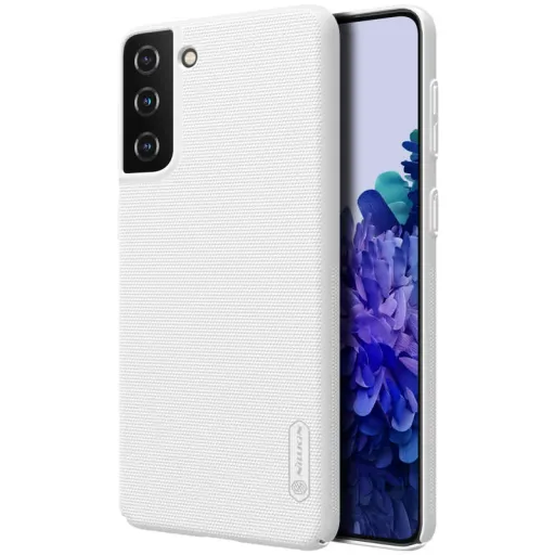 Samsung S21+ Plus Nillkin Super Frosted Shield tok fehér + asztali állvány Samsung S21+ Plus Nillkin Super Frosted Shield tok fehér + asztali állvány