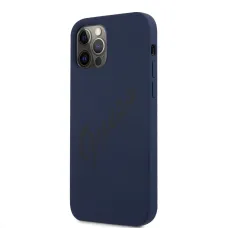 iPhone 12 Pro MAX Guess GUHCP12LLSVSBL Silicone Vintage tok sötétkék