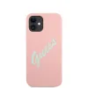 iPhone 12 mini Guess GUHCP12SLSVSPG Silicone Vintage tok Pink - 1. kép