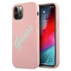 iPhone 12 Pro MAX Guess GUHCP12LLSVSPG Silicone Vintage tok Pink - 0. kép