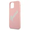 iPhone 12 Pro MAX Guess GUHCP12LLSVSPG Silicone Vintage tok Pink - 1. kép