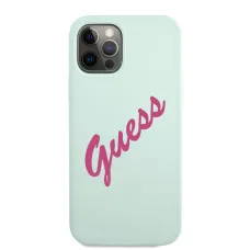 iPhone 12 Pro MAX Guess GUHCP12LLSVSBF Silicone Vintage tok kék