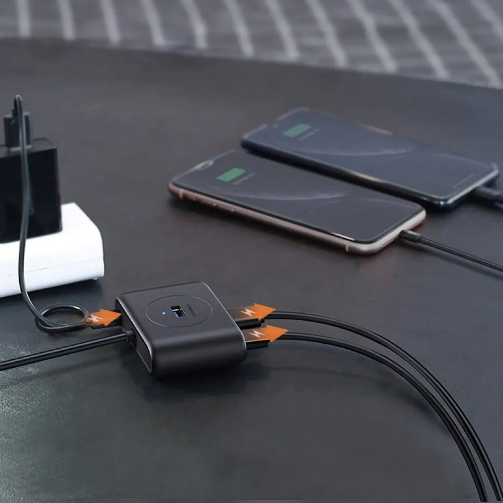 Ugreen USB 3.2 Gen 1 elosztó HUB 4xUSB fekete (CR113 20291) - 24