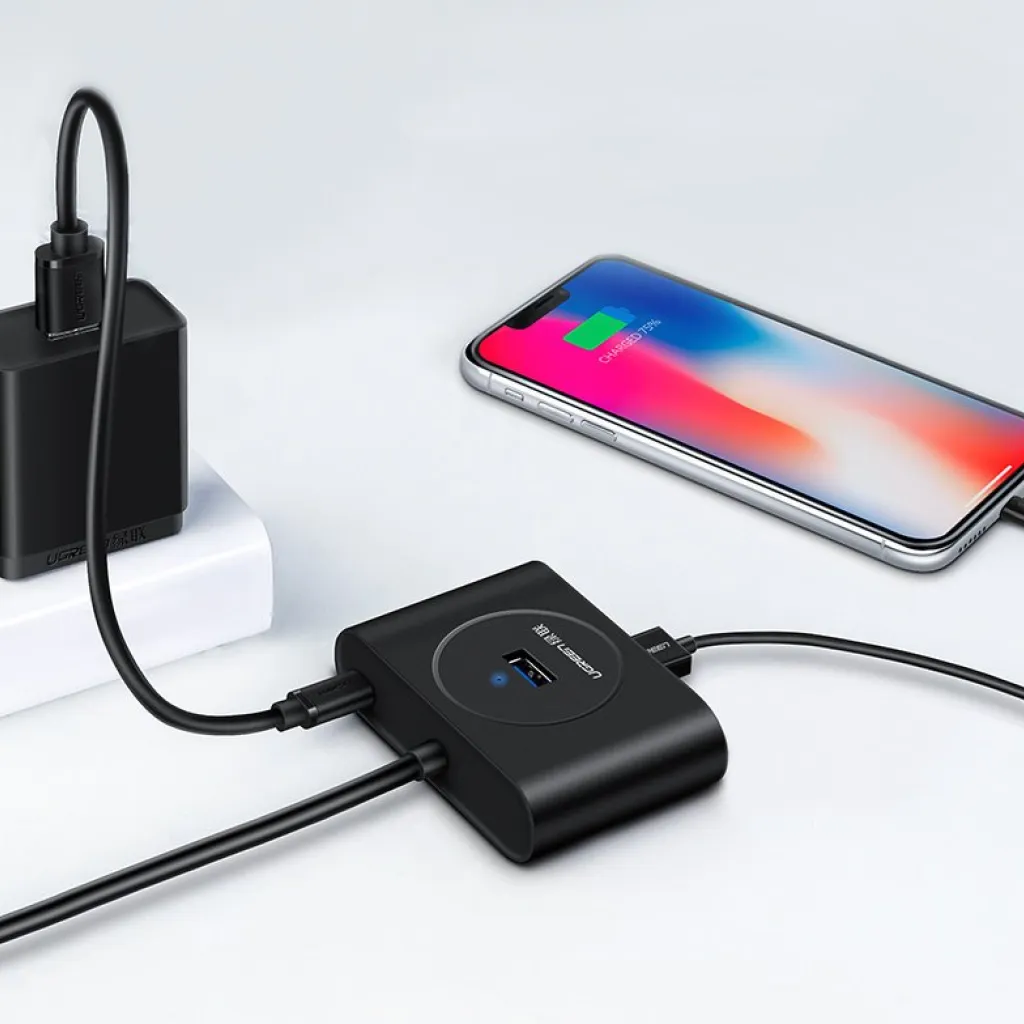 Ugreen USB 3.2 Gen 1 elosztó HUB 4xUSB fekete (CR113 20291) - 8