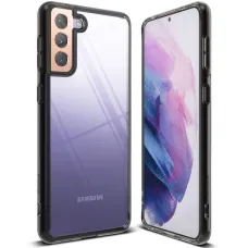 Samsung S21+ Plus Ringke Fusion PC és TPU tok szürke (FSSG0094)