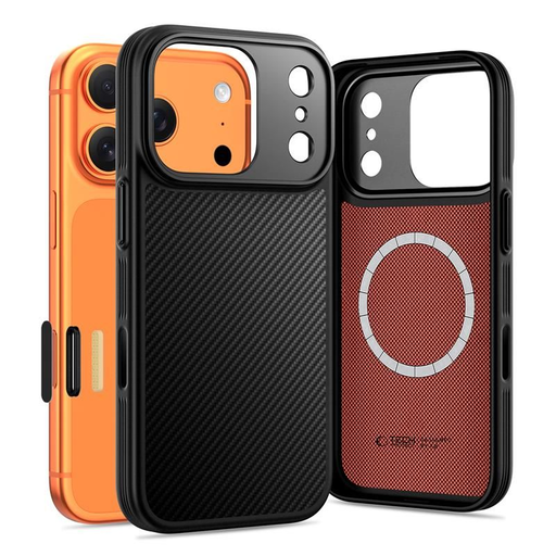 iPhone 17 Pro Max Tech-protect Kevlar Aramid Magsafe tok fekete iPhone 17 Pro Max Tech-protect Kevlar Aramid Magsafe tok fekete