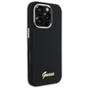 iPhone 16 Pro Max Guess GUHCP16XSMBSLK fekete kemény tok szilikon Script Metal Logo & Frame tok - 2. kép