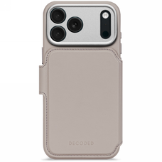 Decoded Leather Detachable Wallet MagSafe tok iPhone 17 Pro - bézs