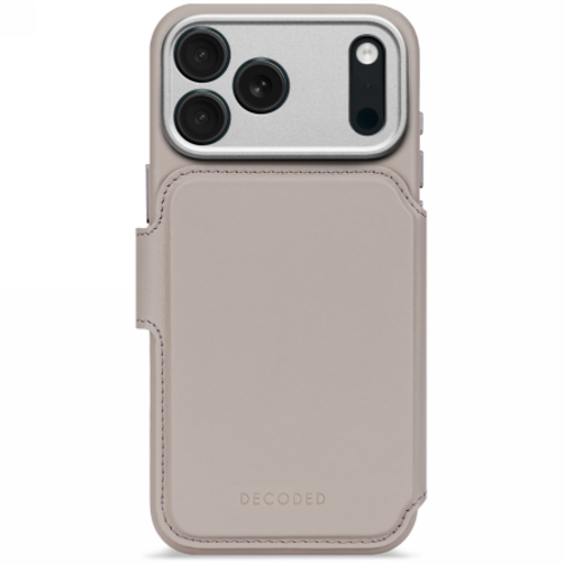 Decoded Leather Detachable Wallet MagSafe tok iPhone 17 Pro - bézs Decoded Leather Detachable Wallet MagSafe tok iPhone 17 Pro - bézs