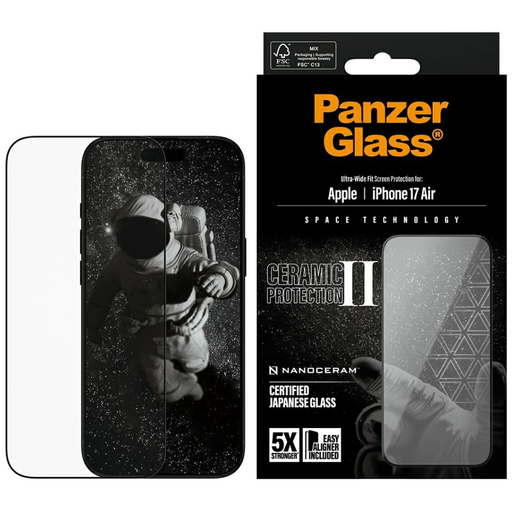 PanzerGlass Ceramic II Ultra-Wide Fit EasyAligner Üvegfólia iPhone Air PanzerGlass Ceramic II Ultra-Wide Fit EasyAligner Üvegfólia iPhone Air