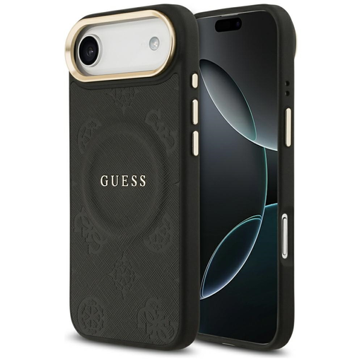 Guess Peony Hot Stamp MagSafe tok iPhone Air - Fekete